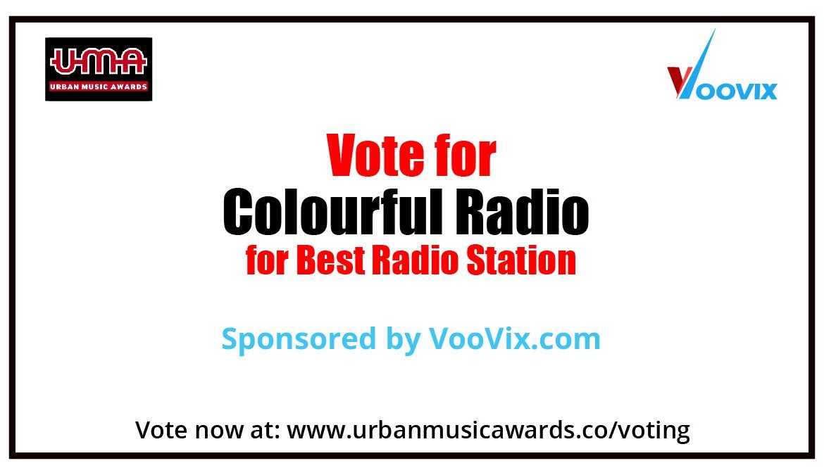 Colourful Radio has been nominated for Urban Music Awards 2016